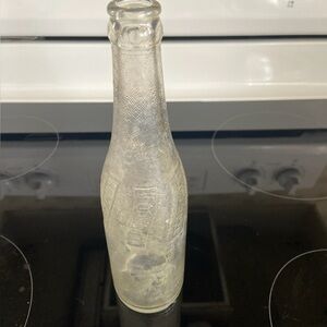 1940’s clear glass vintage Pepsi bottle